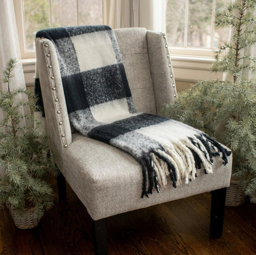 Black & White Check Blanket