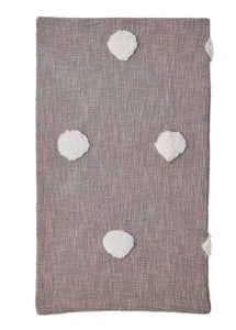 Taupe Tufted Dot Throw