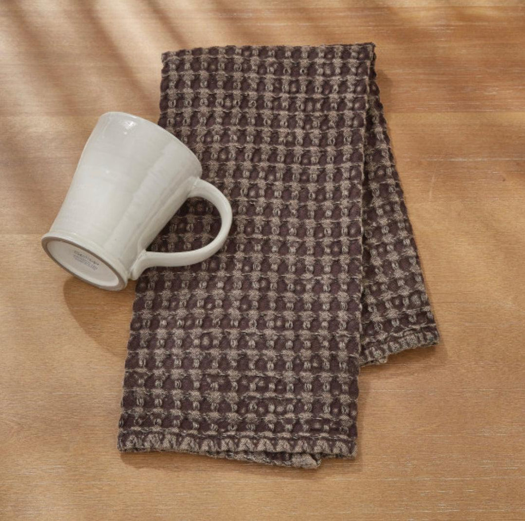 Waffle Weave Towel Brown