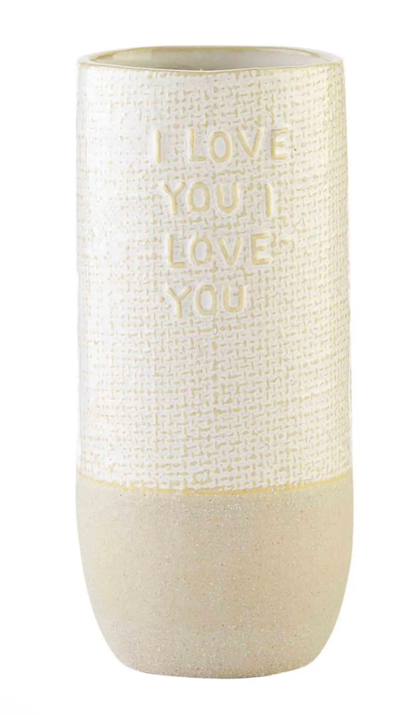 Love Textrured Mom Vase