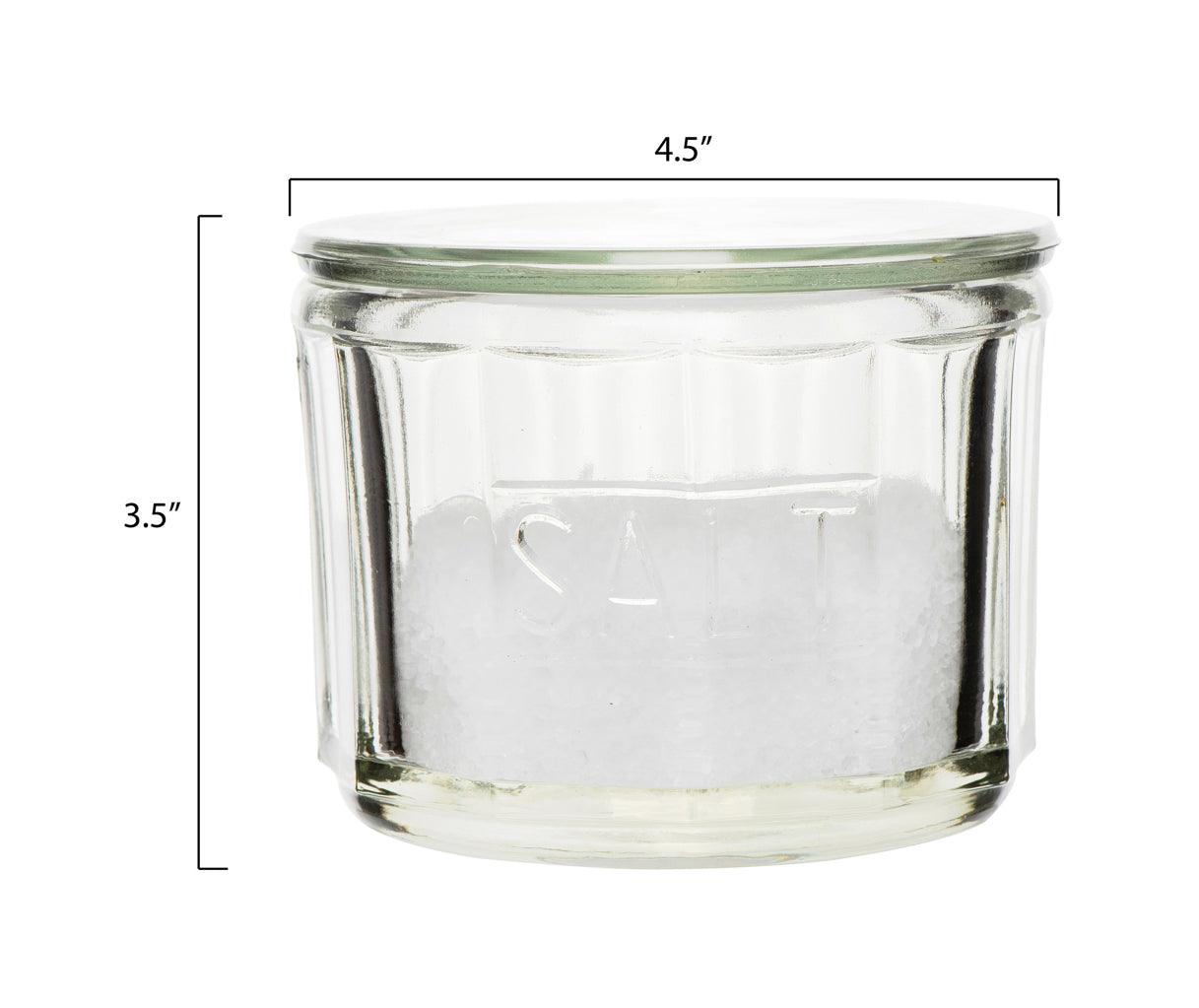 Pressed Glass Salt Container