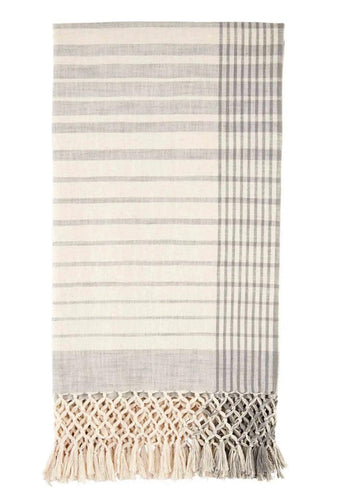 Gray Stripe Slub Blanket