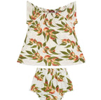 Peaches Organic Cotton Dress & Bloomer Set