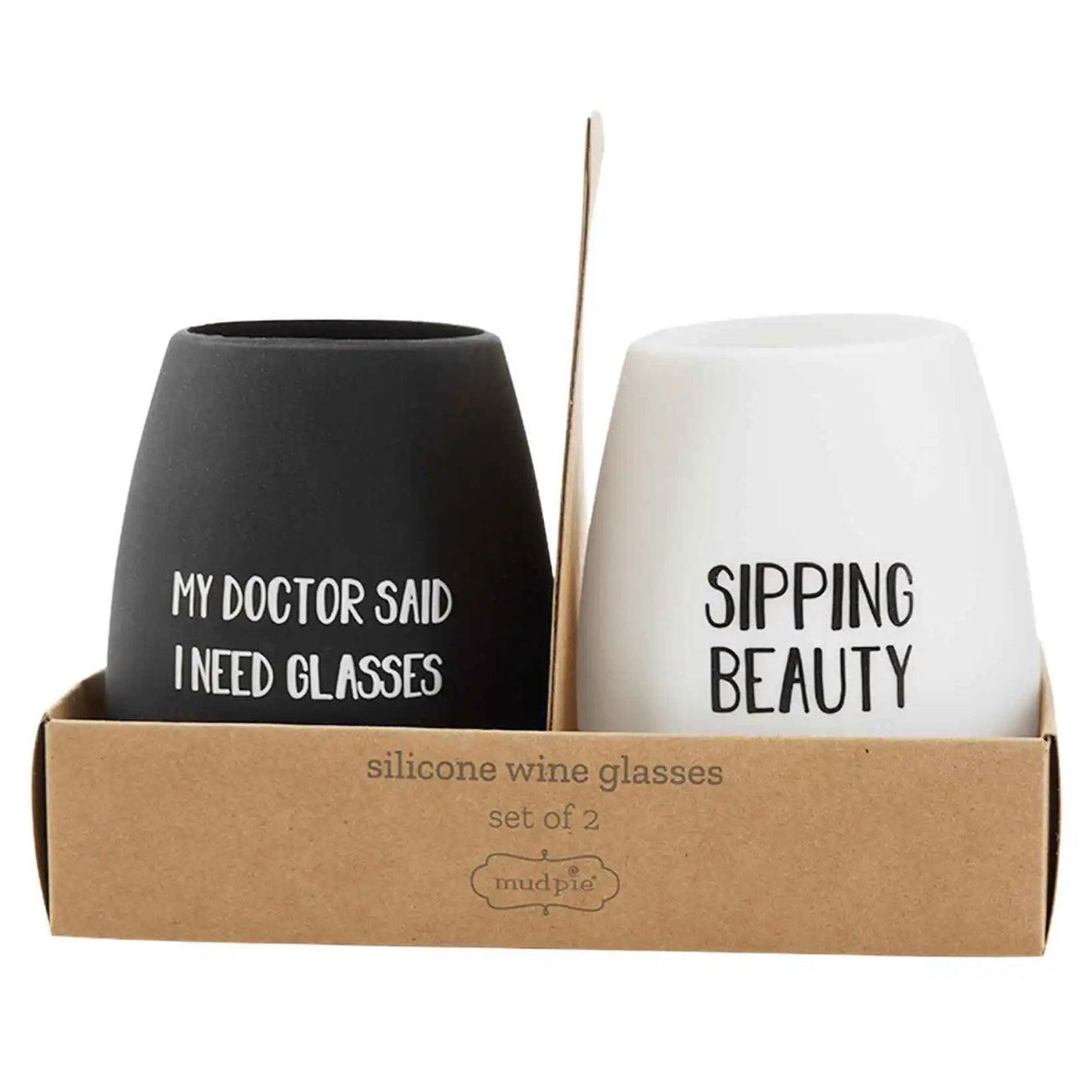 White Silicone Wine Set